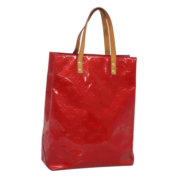 LOUIS VUITTON Monogram Vernis Reade MM Hand Bag Red Rouge M91086 - Picture 1 of 16